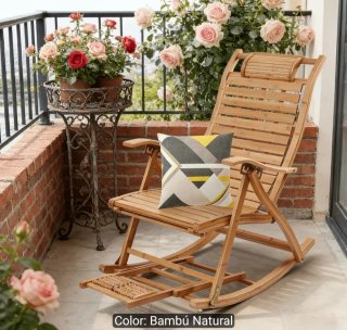 Tumbona de madera plegable sin usar