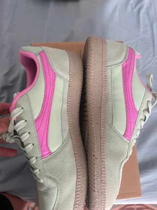 Zapatillas DOONE casual verde y rosa T.39