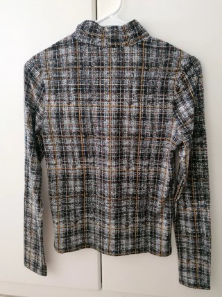 Camiseta Scotch & Soda cuadros cuello alto