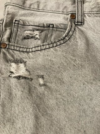 Bershka Jeans Denim Strappati Grigio