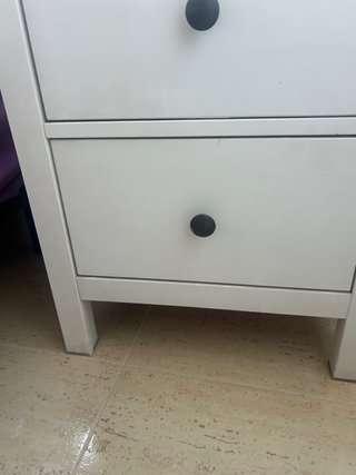 Mesita de noche Ikea Hemnes blanca
