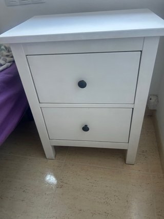 Mesita de noche Ikea Hemnes blanca