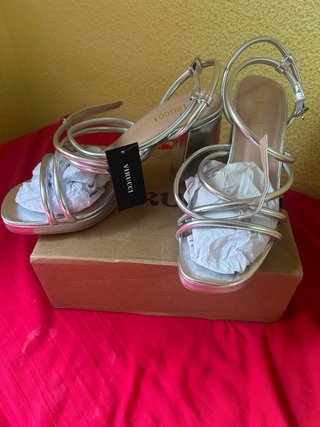 Sandalias Virucci Plata Talla 38