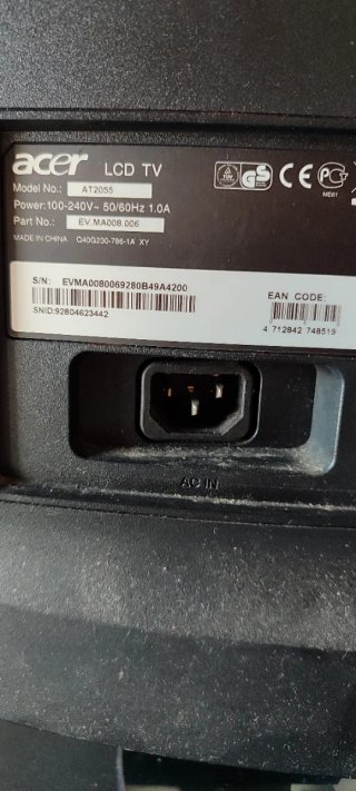 Monitor Acer LCD TV Negro