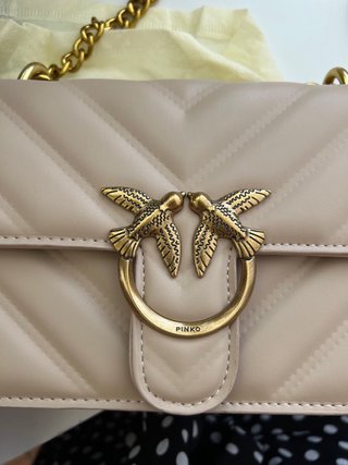 Borsa Pinko Lovebirds Beige