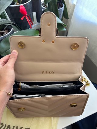 Borsa Pinko Lovebirds Beige