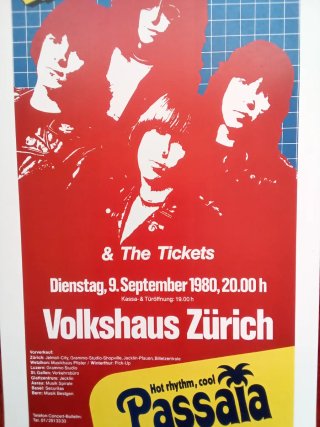 Cartel Ramones Volkshaus Zürich 1980