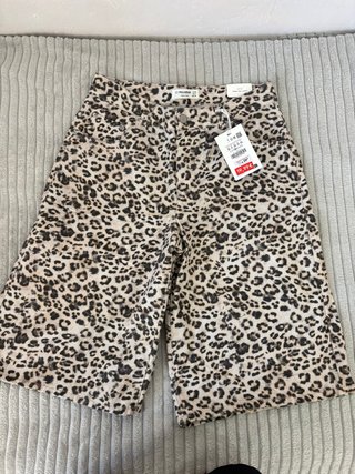 Pantalones culotte estampado leopardo Pull&Bear