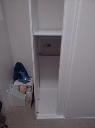 Armario auxiliar puertas correderas blanco