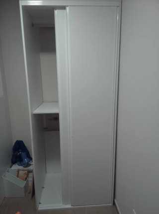 Armario auxiliar puertas correderas blanco
