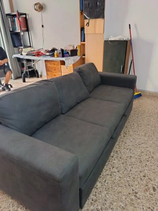 Sofá Cama Gris Tela