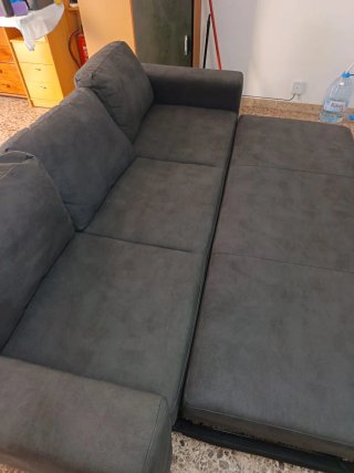 Sofá Cama Gris Tela