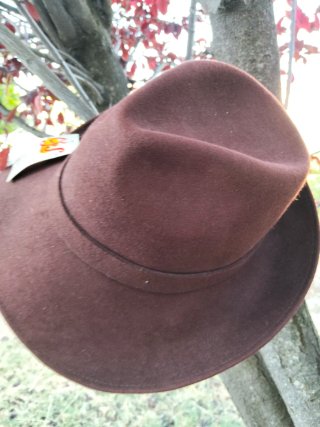 Sombrero de fieltro marrón