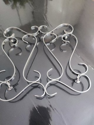 Soportes decorativos metal plateado