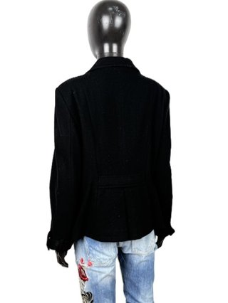 Giacca Armani Jeans Donna Tg 48 Lana Nera