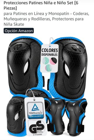 Set Protecciones Patines Niña/Niño (6 Piezas)Nuevo