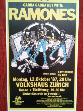 Cartel Ramones Gabba Gabba Hey 1987