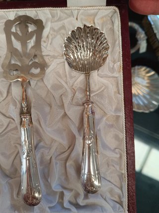 Juego de postre de plata S.XX