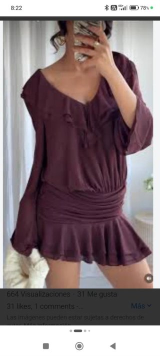 Vestido corto Zara S/36