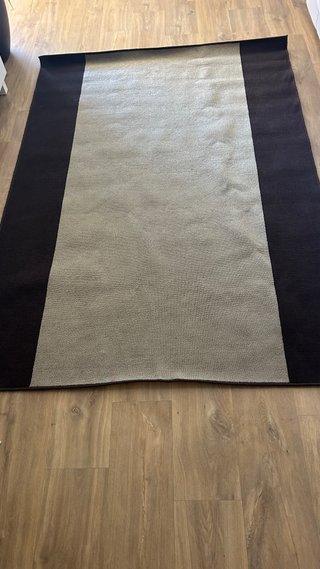 Alfombra salón franjas marrón/piedra