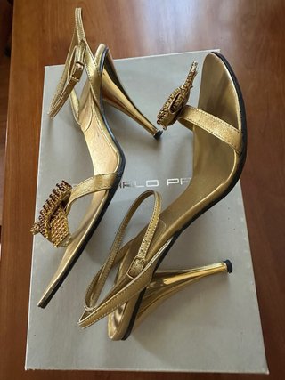 Sandali Gioiello Giancarlo Paoli Oro Laminato -36