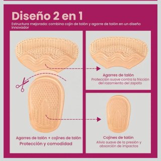 2 Pares Almohadillas Antideslizantes Talón
