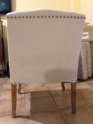Pareja de sillones de tela beige
