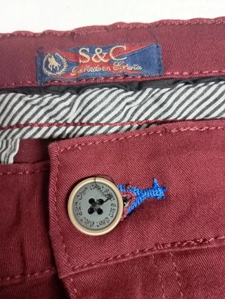 Pantalones vestir talla 46 rojos