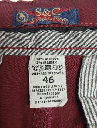 Pantalones vestir talla 46 rojos