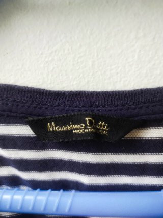 Camiseta Rayas Marineras Holgada Massimo Dutti