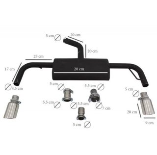 Sistema de escape para VW Golf 6 tipo GTI