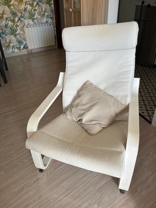 Sillón Poäng Ikea Blanco + regalo cojín