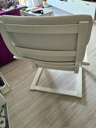 Sillón Poäng Ikea Blanco + regalo cojín