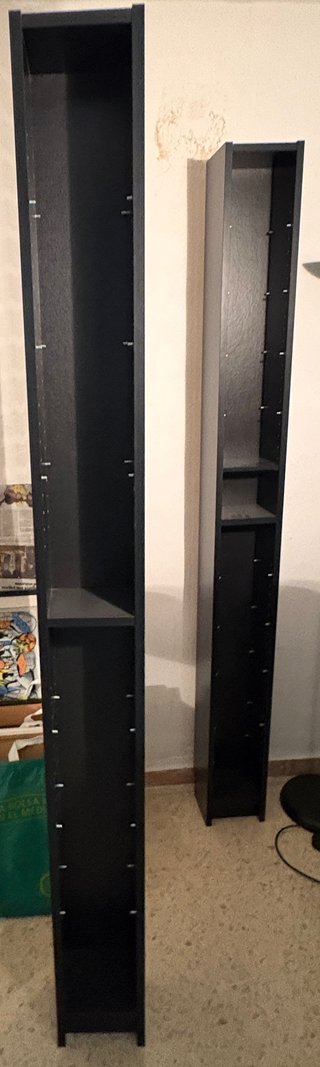 Pack de 2 estantería Ikea Negra para Discos/Juegos