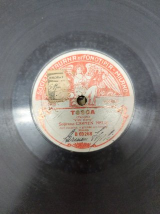 Disco gramofono Baquelita Vissi d'arte, Puccini