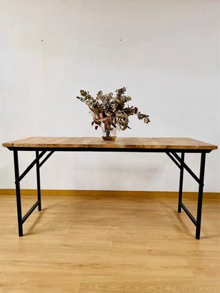 Mesa plegable madera y metal