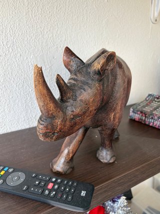 Lote 2 figuras animales madera