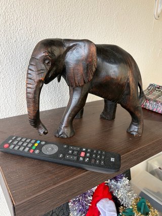 Lote 2 figuras animales madera