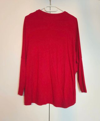 Maglia Bugatti rossa taglio asimmetrico M
