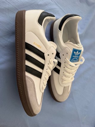 Adidas Samba Mujer Gris y Blanco