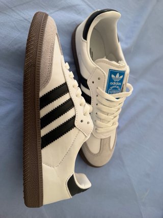 Adidas Samba Mujer Gris y Blanco