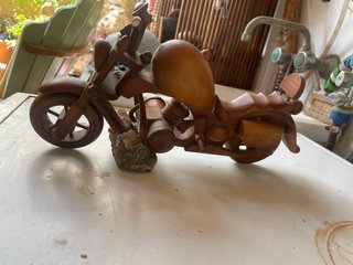 Figura Moto Madera Artesanal
