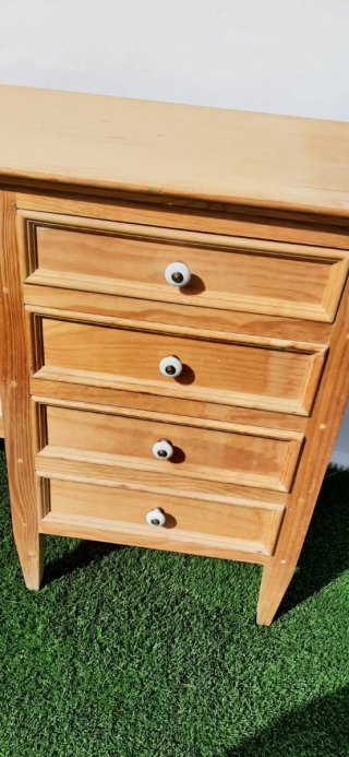 Escritorio madera maciza con cajones