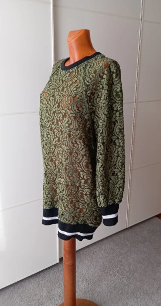Jersey Zara encaje verde talla única