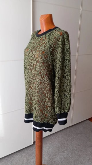 Jersey Zara encaje verde talla única