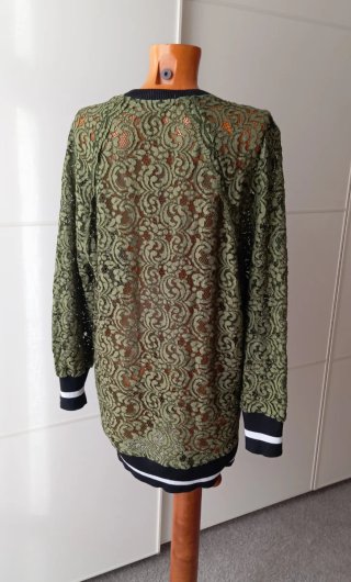 Jersey Zara encaje verde talla única