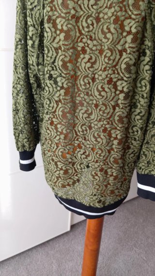 Jersey Zara encaje verde talla única