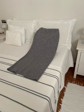 Falda punto gris talla S