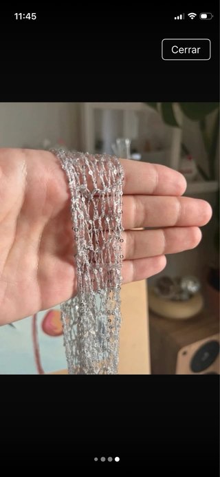 Choker de abalorios plateado