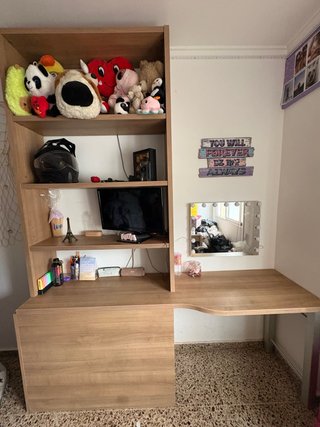 Mueble de habitación con escritorio y zapatero